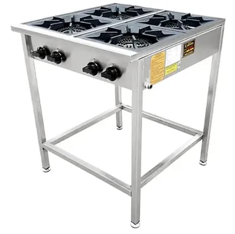 ANAFE A GAS 4 PLATOS COUSIÑO CON PARRILLAS DE FIERRO FUNDIDO 34X34 CM