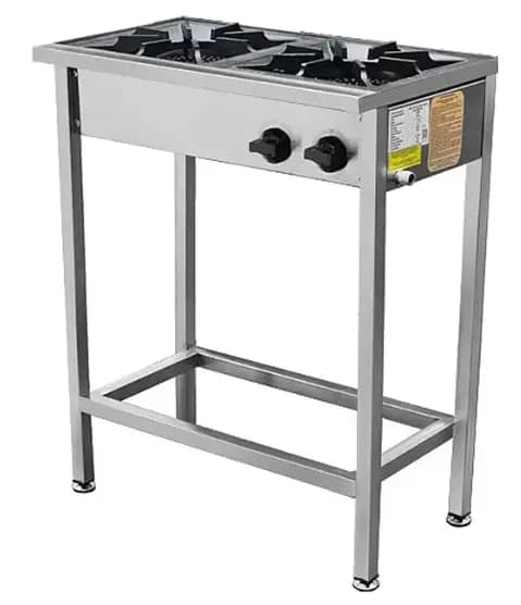 ANAFE A GAS 2 PLATOS COUSIÑO CON PARRILLAS FIERRO FUNDIDO 34X34 CM