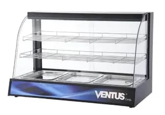 VITRINA MANTENEDORA DE CALOR SOBREMESA CURVA VMCD-3 VENTUS