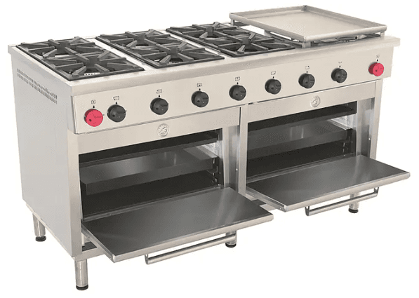 Cocina 6 platos con 2 hornos y churrasquera grande maigas