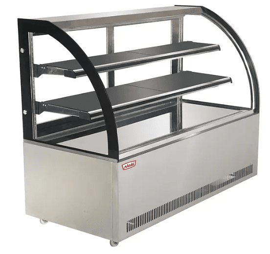 Vitrina pastelera curva 150x75x120 cms Maigas