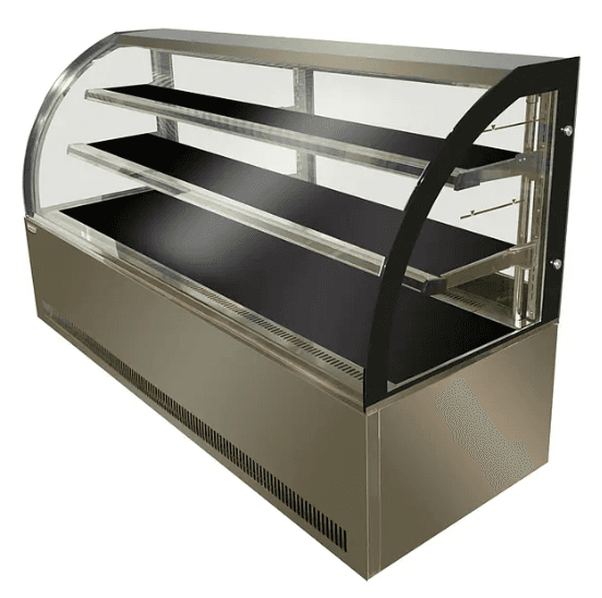 Vitrina pastelera curva 200x75x120 cms Maigas