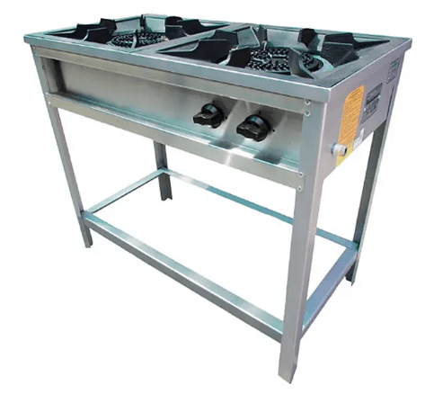 Anafe a gas 2 platos Cousiño con parrillas de fierro fundido 43x43 CM