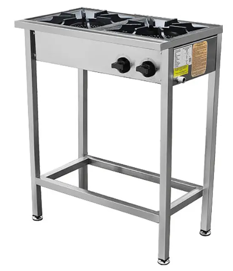 ANAFE A GAS 2 PLATOS COUSIÑO CON PARRILLAS FIERRO FUNDIDO 34X34 CM