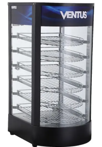 VITRINA MANTENEDORA DE CALOR SOBREMESA SEMI-CURVA VENTUS