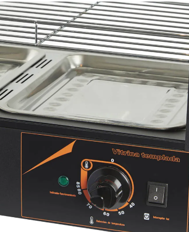 VITRINA MANTENEDORA DE CALOR SOBREMESA CURVA VMCD-2 VENTUS - Imagen 2