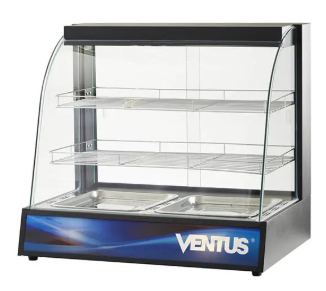 VITRINA MANTENEDORA DE CALOR SOBREMESA CURVA VMCD-2 VENTUS