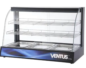 VITRINA MANTENEDORA DE CALOR SOBREMESA CURVA VMCD-3 VENTUS